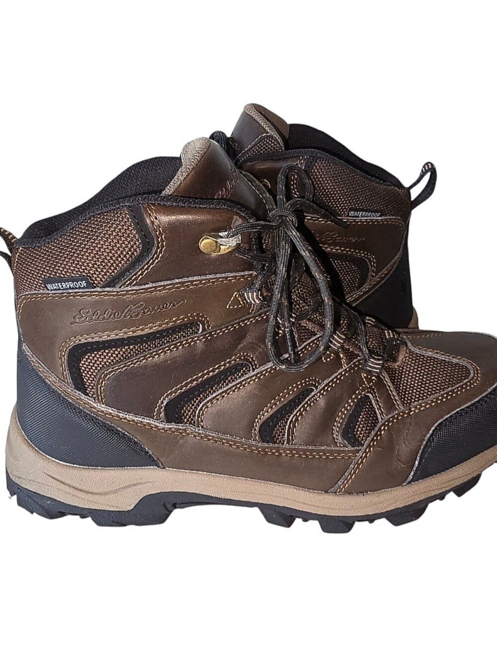 Eddie Bauer Fairmont Waterproof Hiking Boots Brown Size 9.5 M